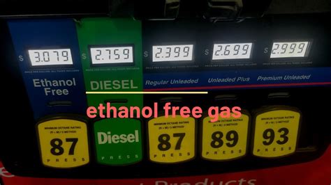 Non Ethanol Gas Prices Near Me